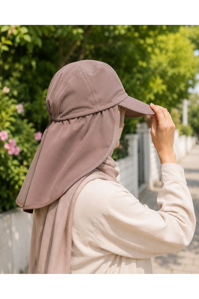 Masfitech قبعة نسائية للوقاية من الشمس - قبعة مع حماية للرقبة والظهر