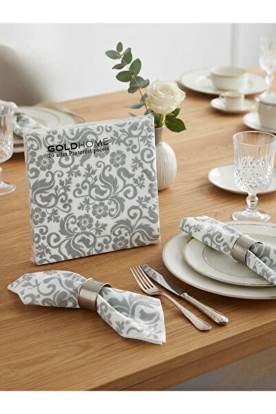 METE MUM PİNTEREST DESENLİ DEKORATİF KAĞIT PEÇETE 33X33 CM - 20'Lİ PAKET - SO...