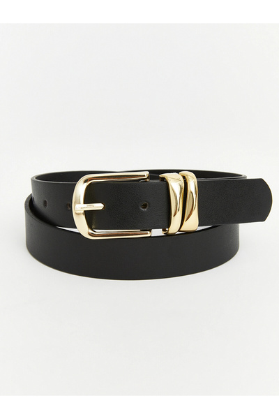 LC Waikiki Lcw Accessories Black Leather Look Women's Belt