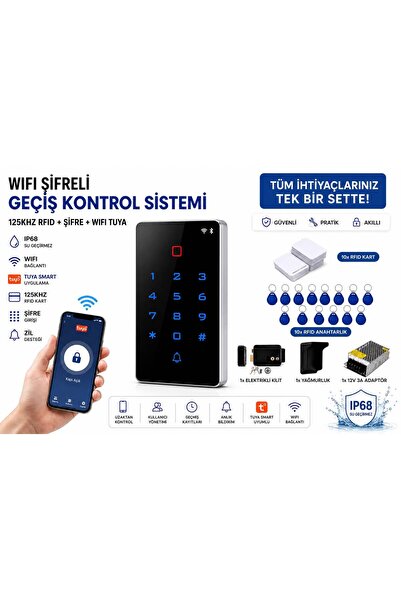 SONEX WiFi Tuya RFID Akıllı Şifreli Geçiş Kontrol Sistemi Seti