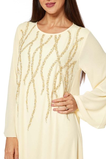 ELEGANZA LA MODE Yellow Jalabiya – ELM J 408