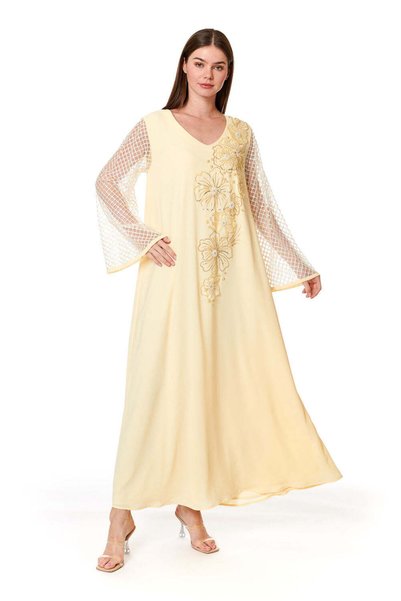 ELEGANZA LA MODE Yellow Jalabiya – ELM J 524