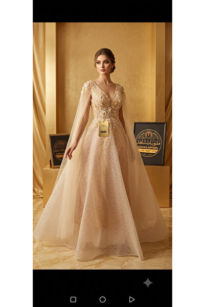 shahad fashion الفستان الملكي البيج من ملبوسات شاهـد ✨👑