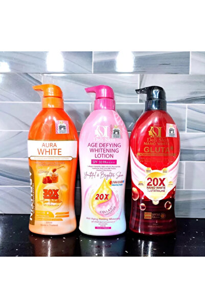 Deli SKIN 20X NANO WHITE GLUTA INTENSIVE WHITENING LOTION SPF50 PA++++ (500ML...