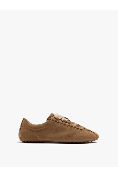 PARFOIS Kadın Deri Detaylı Retro Minimalist Sneaker