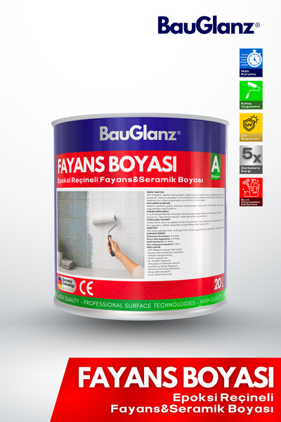 bauglanz Epoksi Fayans ve Seramik Boyası 2K – Banyo, Mutfak, Tezgâh ve Balkon...