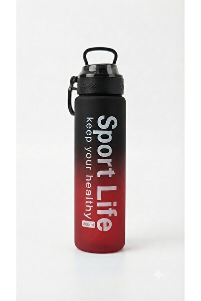 HGROUP 800 ml Sızdırmaz Tritan Matara, Sporcu Matarası, Kulp ve Pipetli Fit S...