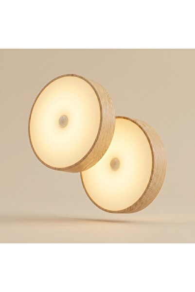 Primo Plus Product Title: Smart Wooden Motion Sensor Light Set – 2 Pieces