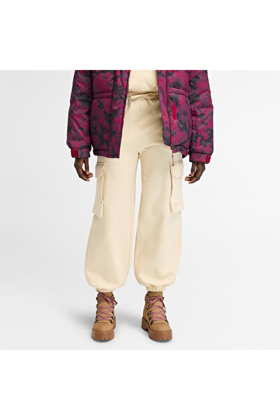Timberland Exeter River Brushed Back Cargo Jogger P Kadın Krem Pantolon
