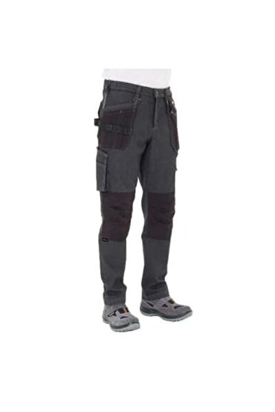 ayışığı Çok Cepli Kot İş Pantolonu – Esnek 300gr Denim, Diz Takviyeli, Dizlik...