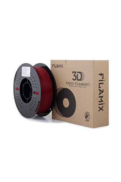 FİLAMİX Pla+ Bordo Kırmızı Filament 1,75 mm 1 kg Plastik Makara