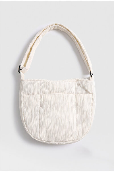 it's basic Women's Ecru Special Fabric Sling Bag