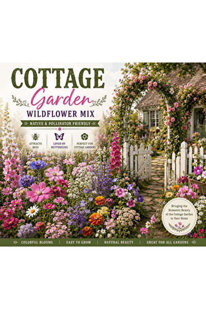 Bloom & Sow Seed English Country Garden Wildflower Seed Mix – Multi-Level Nec...