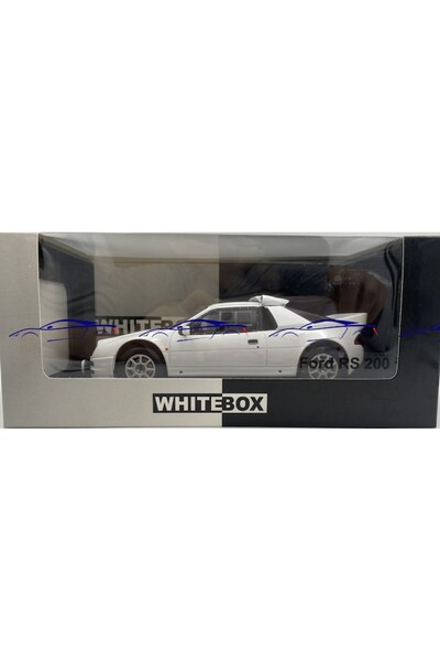 Whitebox Model de mașină, Ford RS 200, 1984, scară 1/24, alb, 19.5x9x6.5 cm