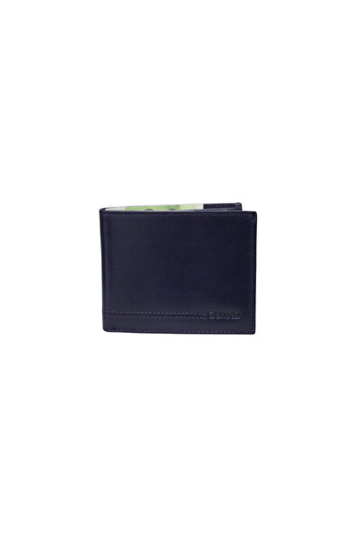 Çıkrık Guard Navy Blue Temi Leather Men's Wallet