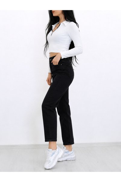 sion jeans Women's Boyfriend High Waist Black Mom Jeans Daily Comfortable Wear (2026)