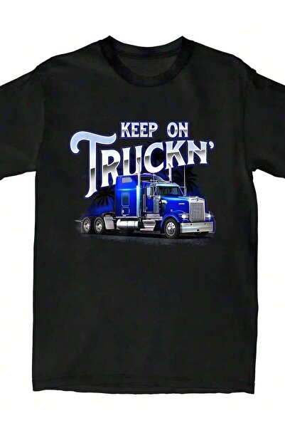 KYMC07 تي شيرت Keep On Truckn - تي شيرت لسائقي الشاحنات وفنيي الصيانة