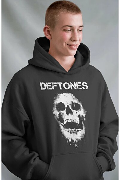 SEVBANO Hanorac premium supradimensionat unisex cu imprimeu frontal Deftones ...