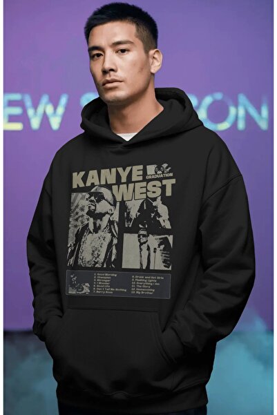 SEVBANO Kanye West Rapper Singer Front Printed Unisex Oversize Premium Hoodie