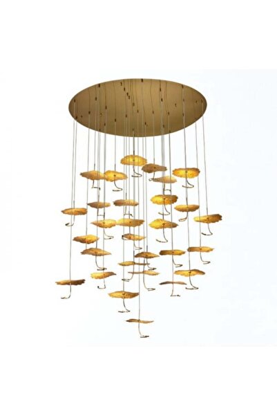 ٍSiera Light Catellani Moon Chandelier Gold and Ramlight 8827