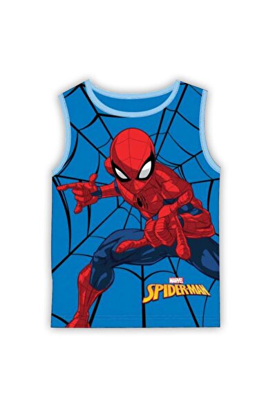 Marvel Spider-Man Classics Σπάιντερ-Μαν Μπλε φανελάκι 3-8 ετών με μεγάλο σχέδ...