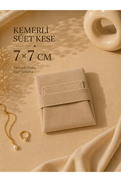 by hakan şahin black design Kemerli Süet Takı Kesesi 7x7 cm 25'li Paket | Kuy...