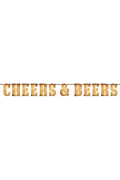 Yıldızan Albemo Converting Cheers & Beers Letter Banner, Multicolor 888483