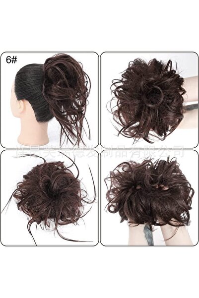 Estelle Messy Cocktail Bun hair bun hair bang hair extension elastic hair ban...