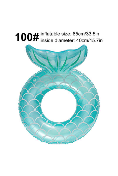 Choice9 Green 100 1PC Mermaid Tail Swim Ring, Cute and Fun Pool Float, Outdoo...