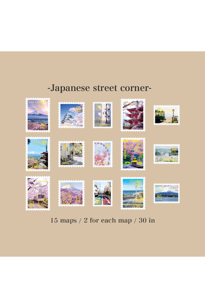 Choice 3 6style 30 pcs Travel Philatelic Stamp Decorative Gold Stickers DIY S...
