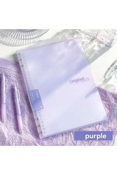 Choice B5 Purple 1PC A5/B5 38 Sheets Three Hole Clip Detachable Loose Leaf No...
