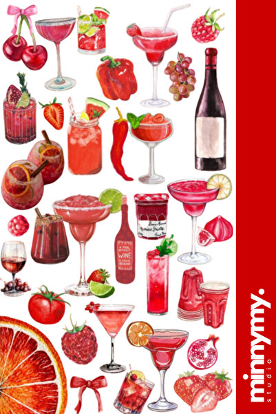 Minnymy Colour Collection Sticker, Çıkartma, Ajanda, Günlük, Planlayıcı, Bull...