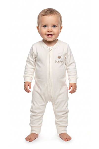 BabyCosy Organic Wear 100% Organic Cotton, Unisex Zippered Baby Romper, Lamb ...