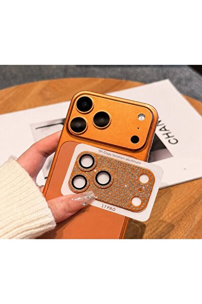 OLEA AKSESUAR iPhone 17 Pro Compatible Full Stone Premium Metal Lens Protecti...