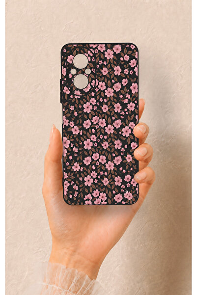 Vip Case Realme 12 Lite Uyumlu Mini Pembe Çiçek Desenli Silikon Kılıf