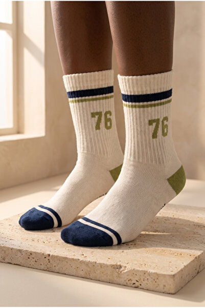 Katia&Bony Children's number patterned cotton socks green