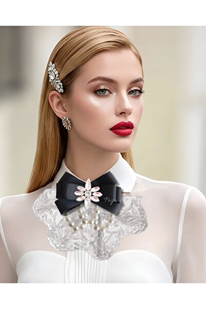 pegu baby collection Luxury White Guipure Lace Special Design Brooch, Collar ...