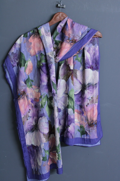 OttomanSilk Aquarelle Patterned Kraş Shawl