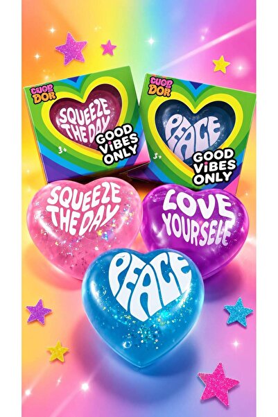 hamiyetkirtasiye Good Vibes Only Kalp Needoh Duygusal Stres Atıcı Squishy