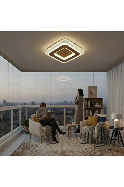 Alessandro DESIGN Lustra LED AGOL Petito, 29W, Dimensiune 20x20cm, Lumina Cal...