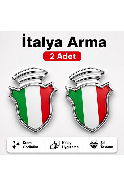 şimika tuning tuningmarketim Italia Chia Arma Chrome Car Emblem – 5 × 3.5 cm