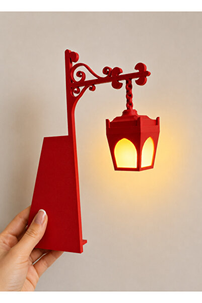 perim3d Kitap Arası Sokak Lambası Dekoru | LED Tealight Mum Dahil | Dekoratif...