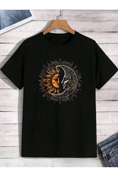 9TAY Versatile Universally Flattering, This Vintage Celestial Sun And Moon T-...
