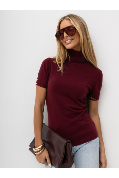 Italy Moda Pulover Dama Mini, Elegant, ITALY MODA, Bordo Eleganta Office