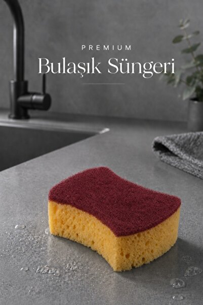 Ezupack Sisal Keçe Premium Lifli Bulaşık Süngeri – Özel Dokulu, Dayanıklı Gen...