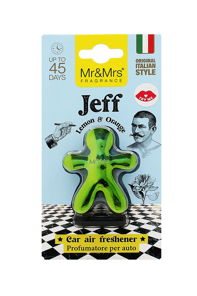 Mr&Mrs Fragrance Mr&Mrs; Parfum auto Jeff Lemon & Orange, verde