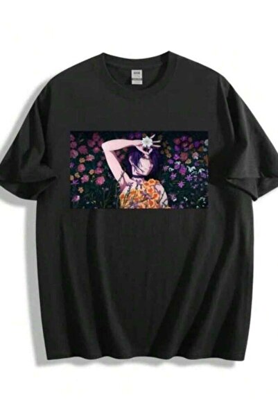 2BIR Anime Floral Portrait T-Shirt - Dreamy Vibrant Design Unisex Tee
