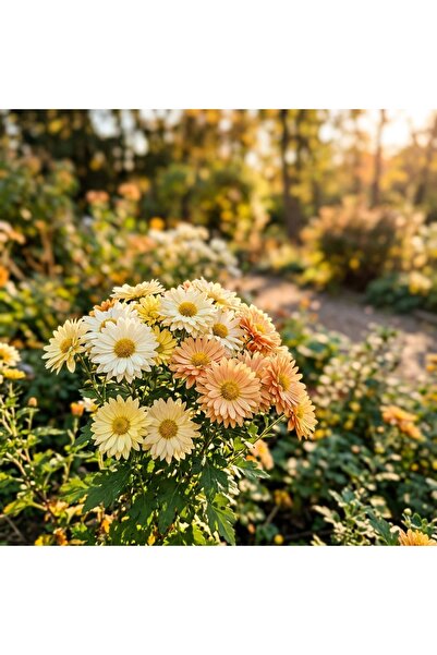 Bloom & Sow Seed بذور أقحوان صغيرة بلون مشكل من الأصفر المشمشي إلى الأصفر الد...