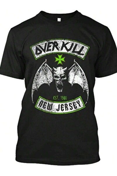 k222 جديد! تي شيرت كلاسيكي بتصميم جرافيك ريترو من Overkill Thrash Music، مقاس...