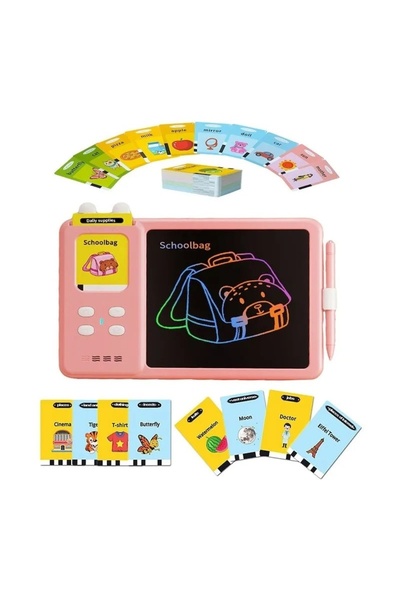 Velaris Tabletă LCD educativă 2 în 1 pentru copii cu cartonașe interactive și...